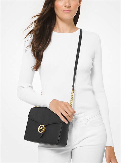 michael kors vanna crossbody|Vanna Medium Pebbled Leather Crossbody Bag .